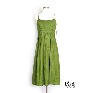 Dress Barn Olive Green Cotton Summer Dress Sz 6
